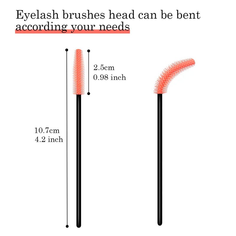 Shintop Disposable Silicone Eyelash Mascara Applicator Wands (Tower-Shape) - Image 2